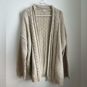 Cream Oversized Cardigan